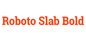 Fonts - Roboto Slab Bold Orange