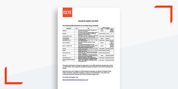 ISCVE Standards Update - July 2022 600x300 Image 2022