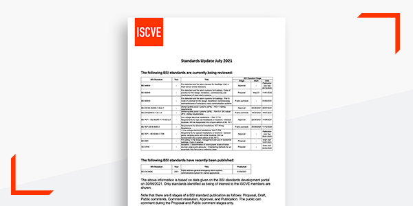 ISCVE Standards Updates - July 2021 600x300 Image 2021